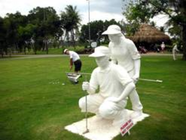Golfer and caddy sculpture for Song Be Golf Resort, Binh Duong Province, Vietnam