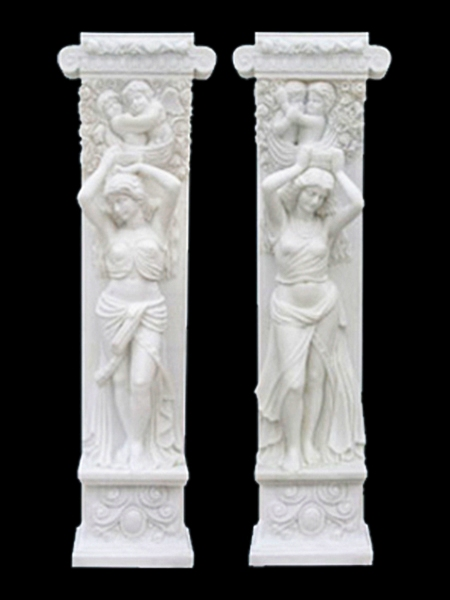 Antique White Marble Column