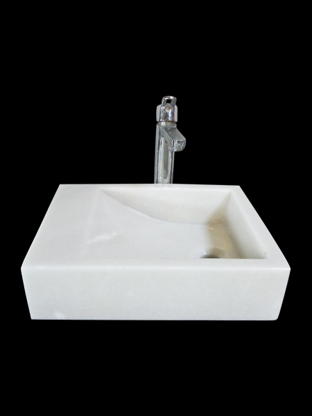Square White Marble Basin DSF-B09