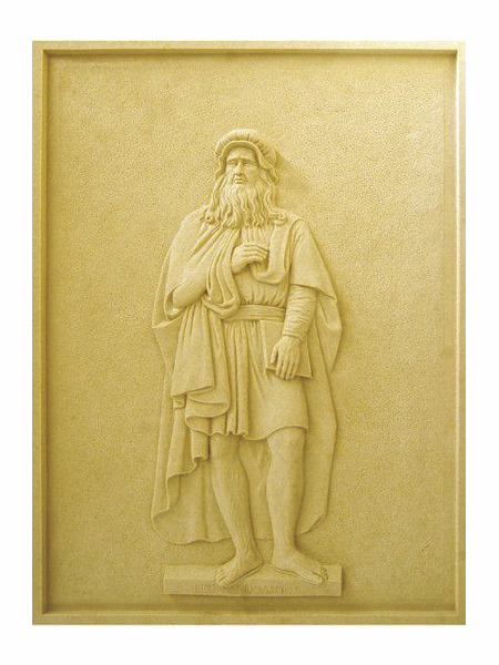 Antique Man Wall Marble Relief