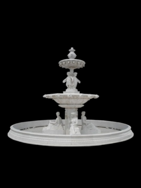 Large Garden Ancient Round Stone Fountain Pool DSF-DP33