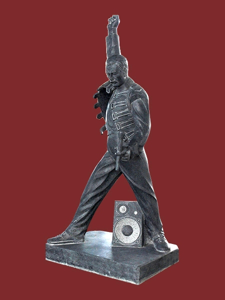 Freddie Mercury Rock Singer Star Black Granite Statue DSF-V52