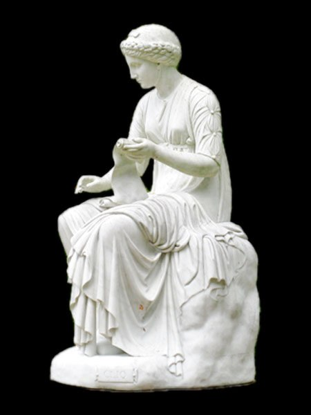 Classic Embroidering Woman Stone Statue DSF-V88
