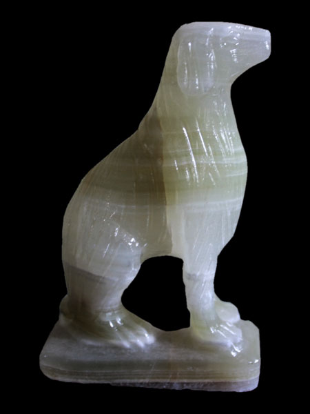 Eastern Zodiac Dog Onyx Statue
