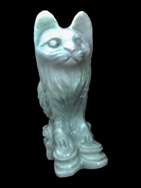 Eastern Zodiac Cat Marble Statue