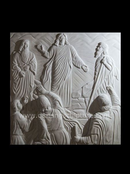 Transfiguration  of Jesus Mysteries of Light Rosary Stone Relief DSF-C76
