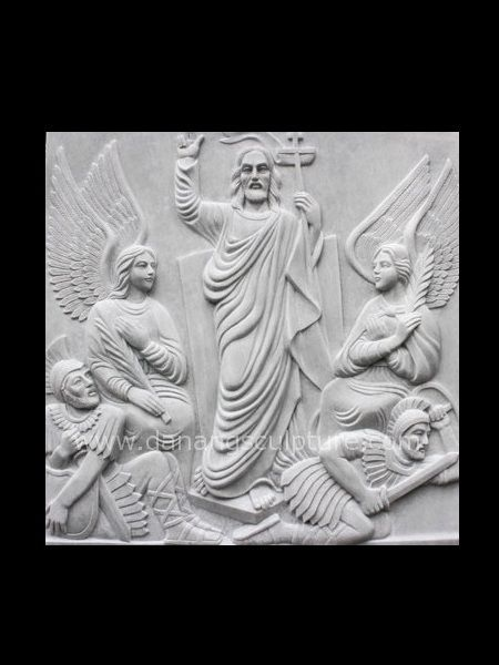 The Resurrection Glorious Mysteries Rosary Stone Relief DSF-C93