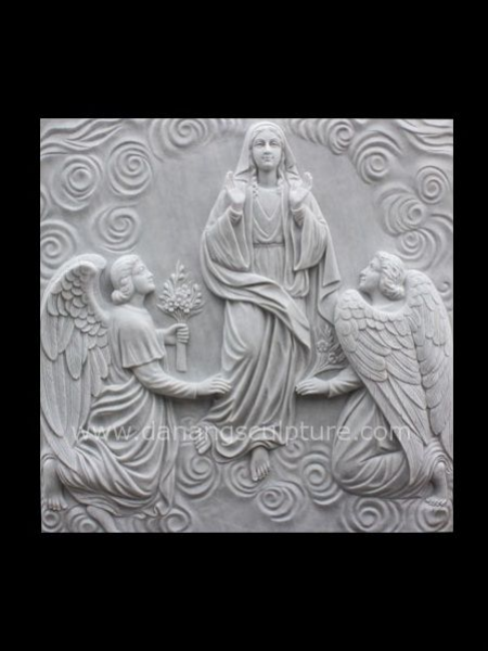 The Assumption of Mary Glorious Mysteries Rosary Stone Relief DSF-C90