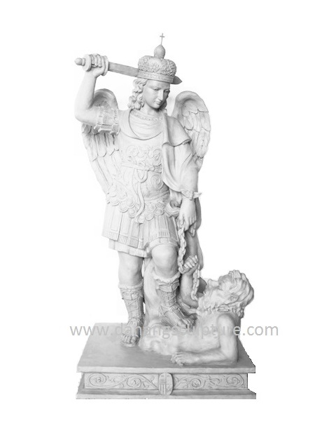 Large Outdoor Archangel Michael Marble Statue DSF-TT59