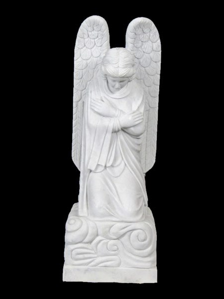Kneeling Angel With Hand Crossed Marble Statue DSF-TT55