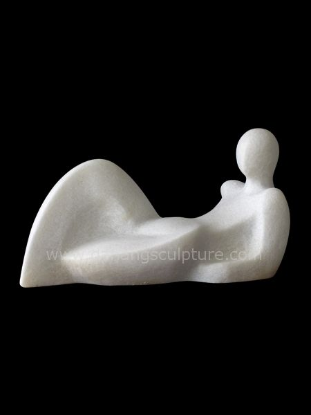 Lying Woman Abstract Stone Statue