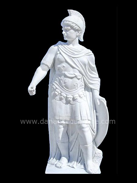 Roman Greek antique young warrior stone statue DSF-CD27