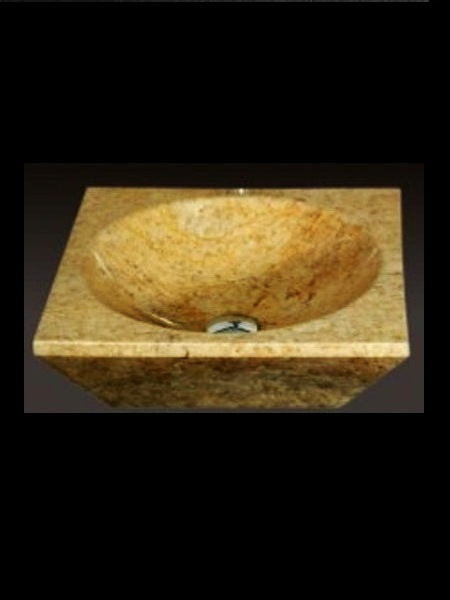 Yellow Marble Granite Square Bathroom Sink DSF-B44
