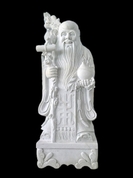 Fu Lu Shou – The Three Star Gods Stone Statue