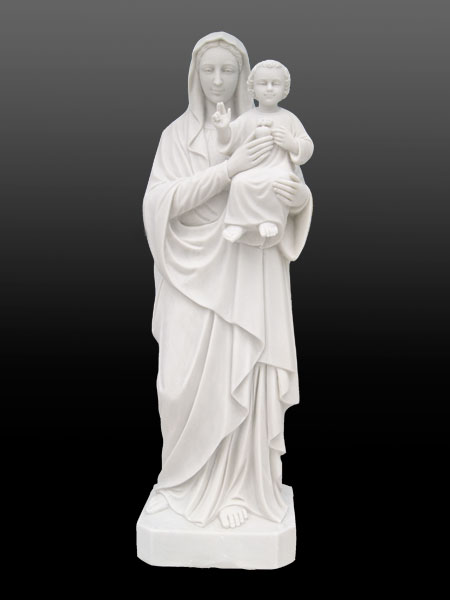 Tượng Đức Mẹ Maria bồng con bằng đá