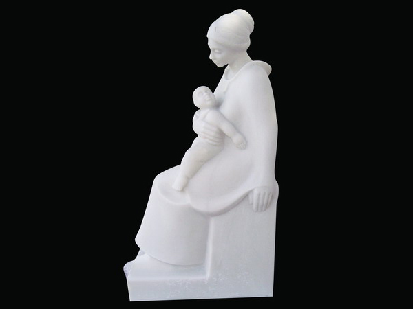 A sculpture of Madonna, from marble to granite