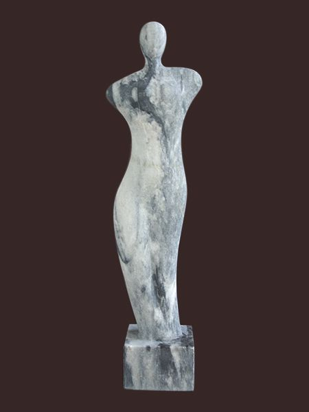 Nude woman abstract stone statue