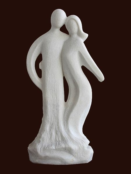 Abstract couple stone statue