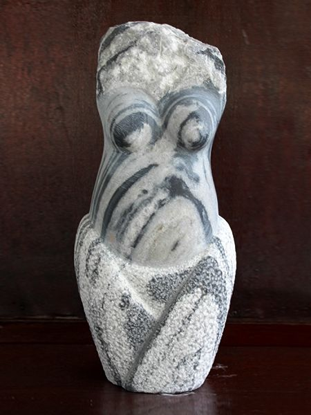 Nude girl torso abstract stone statue