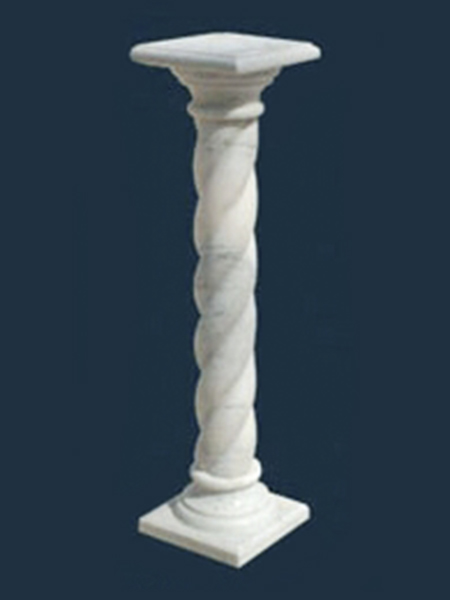 Twisted Round Marble Pillar