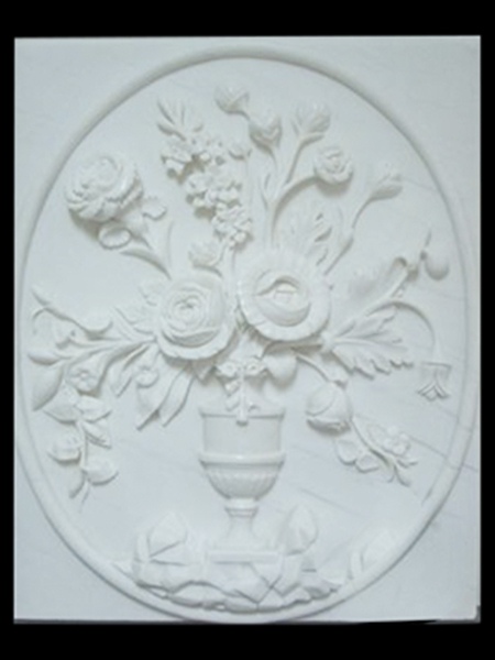Rose Flower Marble Relief