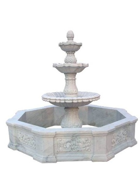 Large octagonal stone fountain pool DSF-DP57