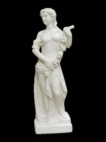 Garden Girl With Roses Stone Statue DSF-V07