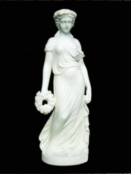 Garden Girl With Roses Stone Statue DSF-V61