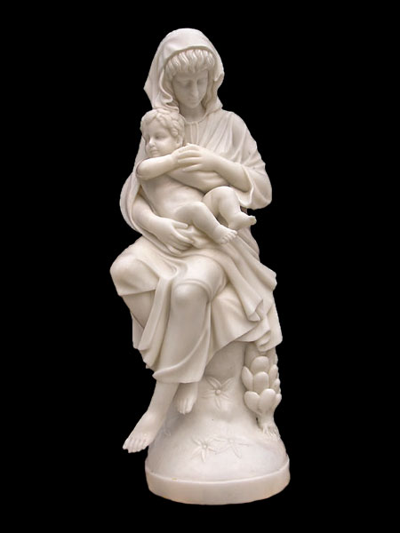 Mother Hugging Baby Stone Statue DSF-V87