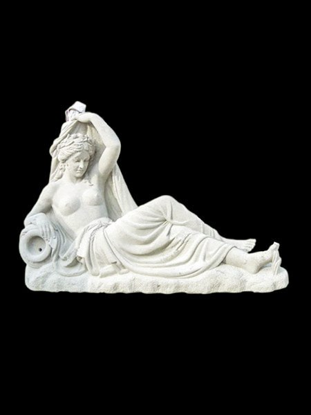 Nude Lying Girl Stone Statue DSF-V77