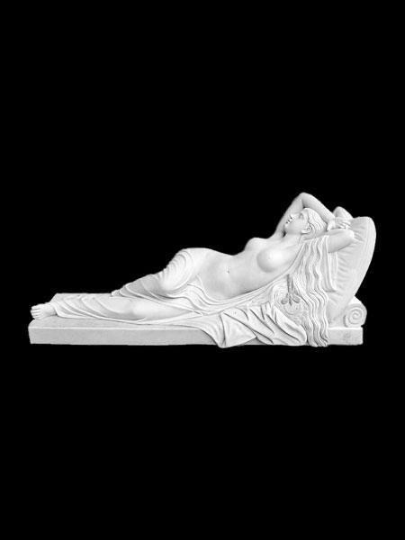 Nude Girl Lying on Pillow Stone Statue DSF-V94