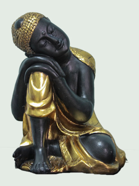 Sitting and Sleeping Buddha Resin Figurine