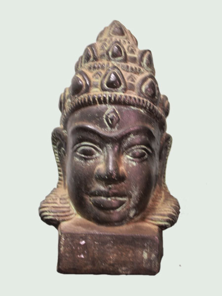 Siva Head Champa Resin Statue