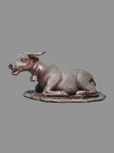 Lying Buffalo Resin Figurine