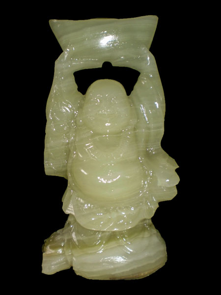 Standing Happy Buddha Onyx Statue