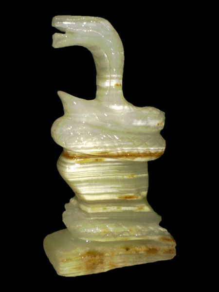 Eastern Zodiac Snake Onyx Statue