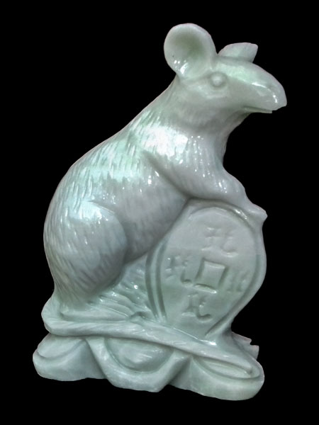 Eastern Zodiac Mouse Marble Statue