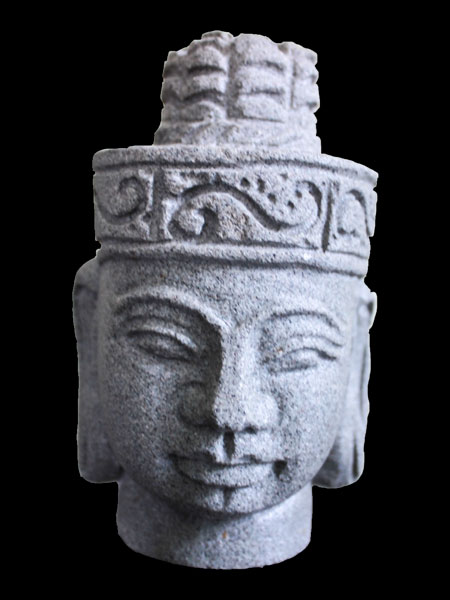 Mini Siva Head Cham Sandstone Statue