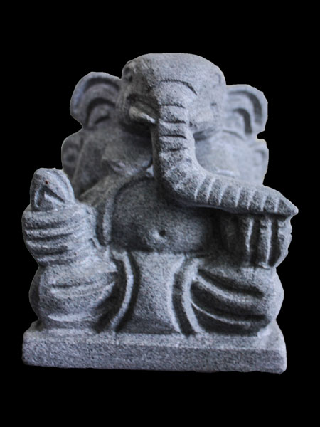 Mini Sitting Ganesha Cham Sandstone Statue