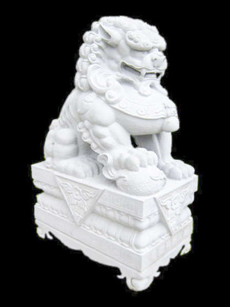 Foo - Dog White Marble Statue DSF-T63