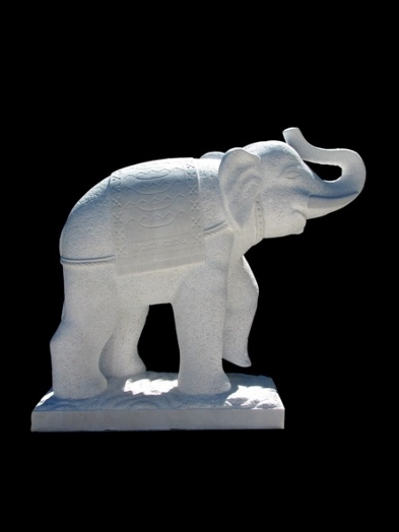 Garden Indian Elephant Marble Statue DSF-T119