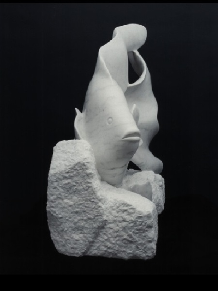 Plaice Fish Marble Statue