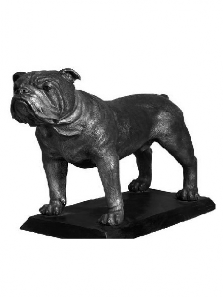 Dog Black Marble Statue
