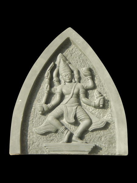 Phù điêu thần Vishnu Chàm bằng đá DSF-CP47