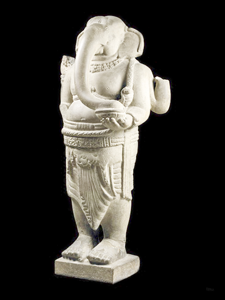 Standing Ganesha Cham Hindu Sandstone Statue DSF-CP34