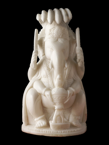 Seated Indian Ganesha Marble Statue DSF-CP61