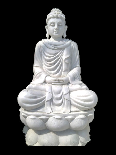 Meditating Shakyamuni Buddha stone statue DSF-P37