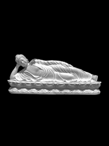 Reclining Shakyamuni Buddha White Marble Statue DSF-P08