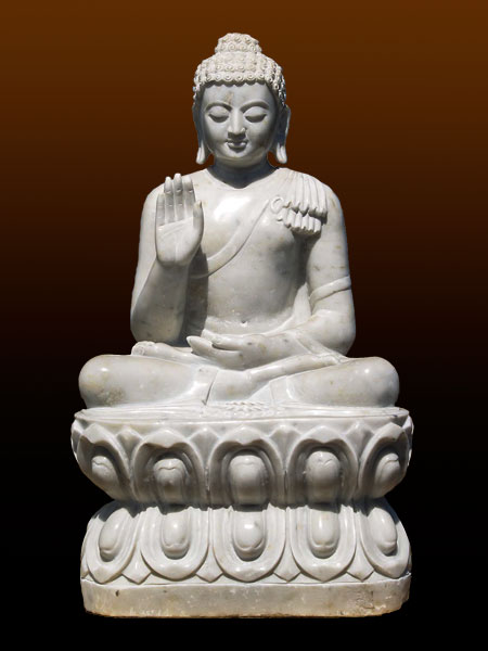 Seated Shakyamuni Buddha Marble Statue DSF-P136