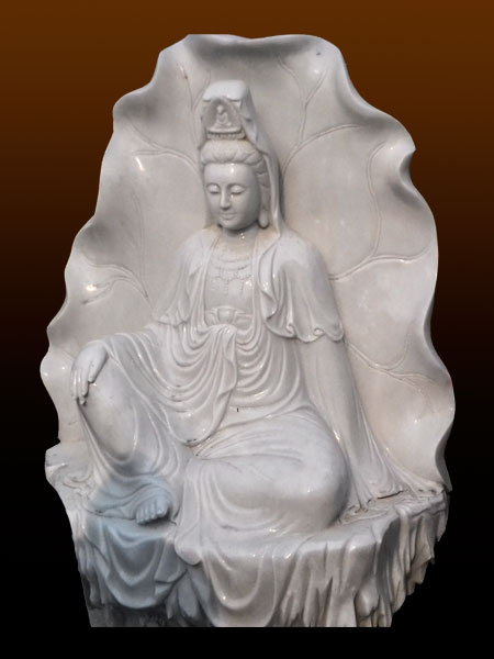 Royal Ease Kwan Yin Buddha Marble Statue DSF-P115
